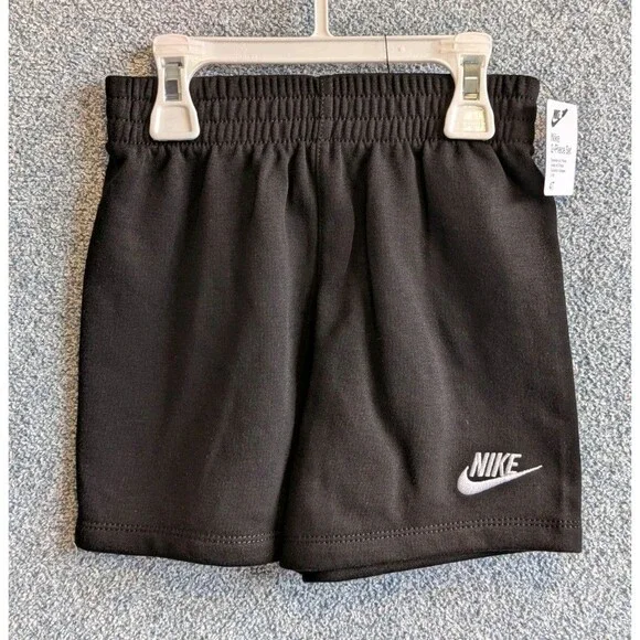 Nike Toddler Size 4T Black White 2-Piece Knit Shorts Set 76M143-F66 - Picture 3 of 5